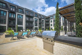Grilling stations in courtyards